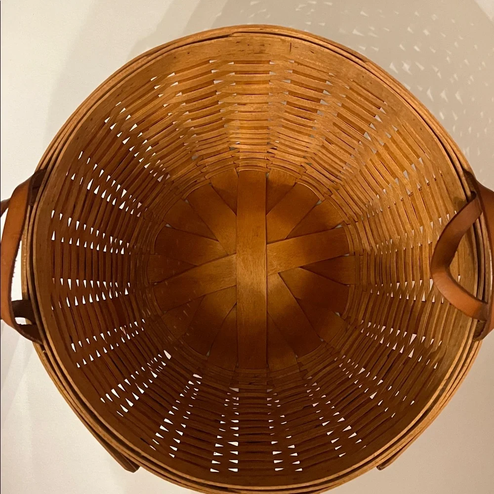 Longaberger Orange Woven Basket - Picture 5 of 5